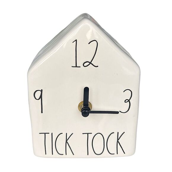 Rae Dunn Other - Rae Dunn by Magenta White Tick Tock Clock